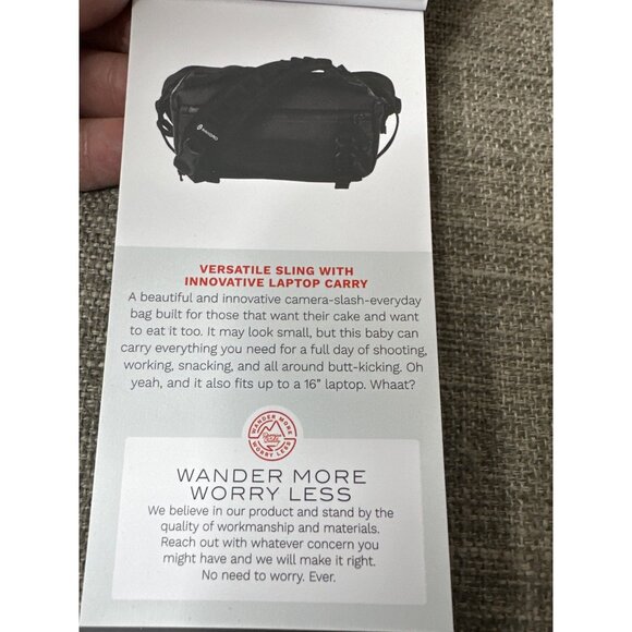 Wandrd Roam Sling Crossbody 6L Camera Bag Sedona Orange w/ Adj Strap & Dividers - Picture 9 of 15
